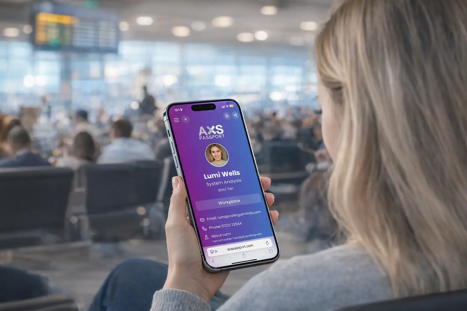 Person using the AXS Inclusion Passport digital profile on a device