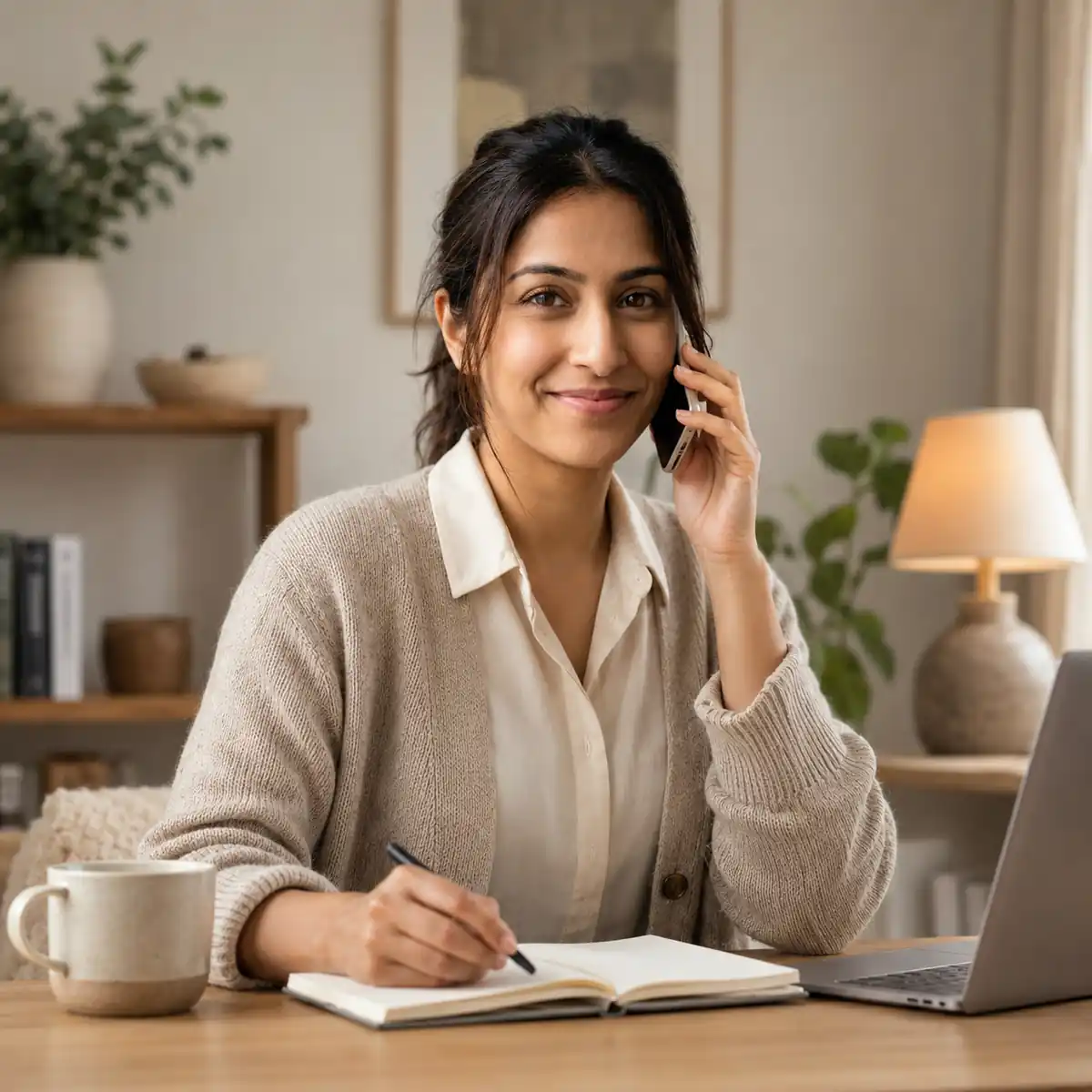 Employee preparing workplace support information before arranging assistive technology training