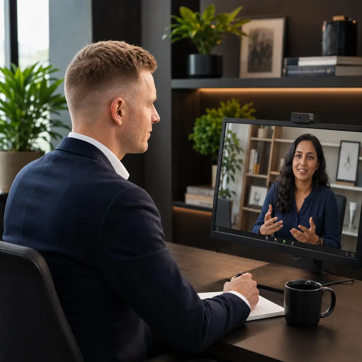 Online neurodiversity coaching meeting focused on workplace support